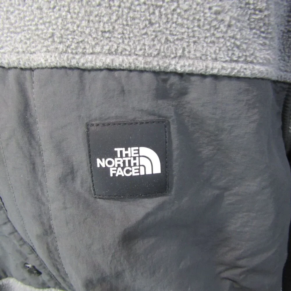 The North Face Denali Men's XL Gray Black Fleece Pullover Snap Front Jacket